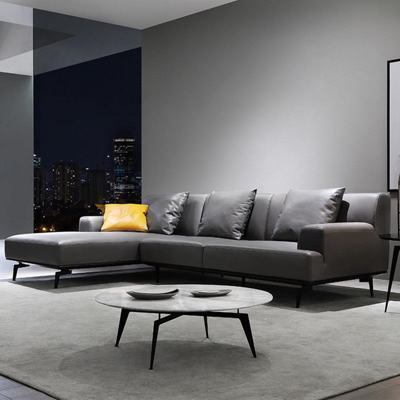 Ghế sofa da góc hiện đại L24