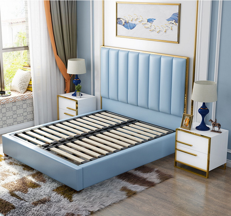 Giường ngủ viền vàng tinh tế HH057 – Điểm nhấn sang trọng cho không gian phòng ngủ hiện đại - Ảnh 4
