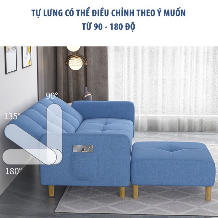Sofa Giường Nỉ Gấp Gọn Đa Năng Thông Minh VN232 – Sản Phẩm Cao Cấp Từ Xưởng Sofa Huy Hoàng - Ảnh 4