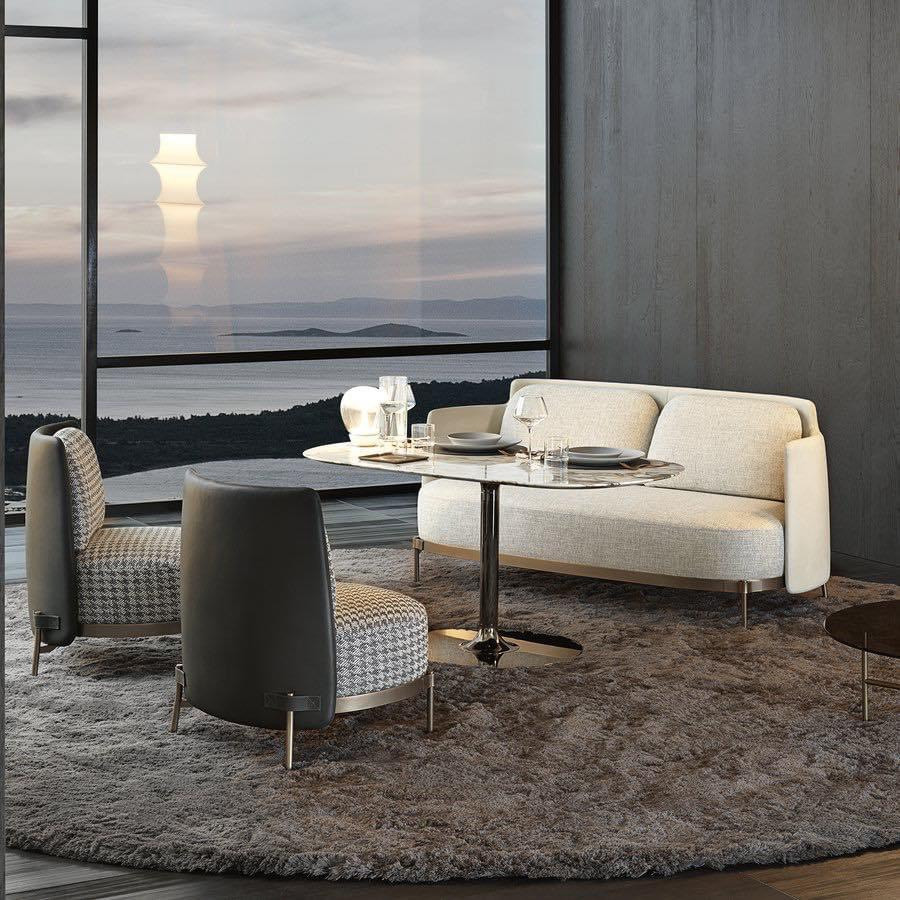 Ghế Sofa Văng Viền Da Hiện Đại V49 – Sang Trọng, Tiện Nghi, Đẳng Cấp Phòng Khách