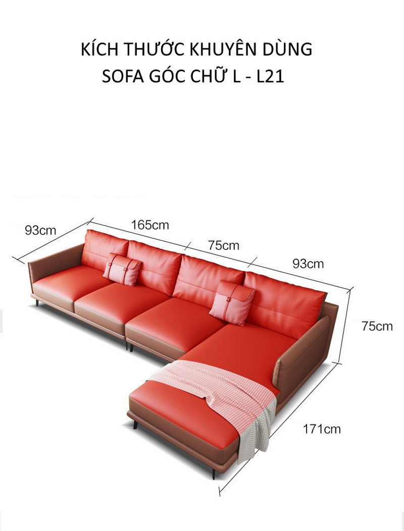 Ghế sofa góc đệm da cỡ lớn L21 – Điểm nhấn sang trọng cho phòng khách hiện đại - Ảnh 2
