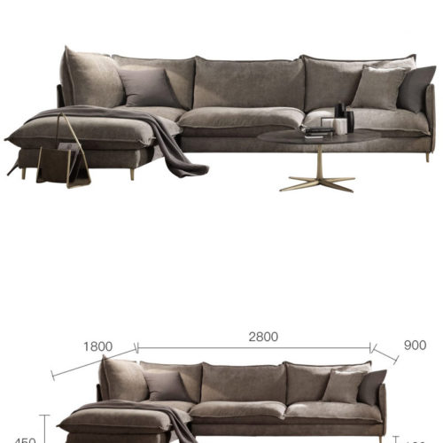 Ghế sofa góc đệm vải cao cấp L27
