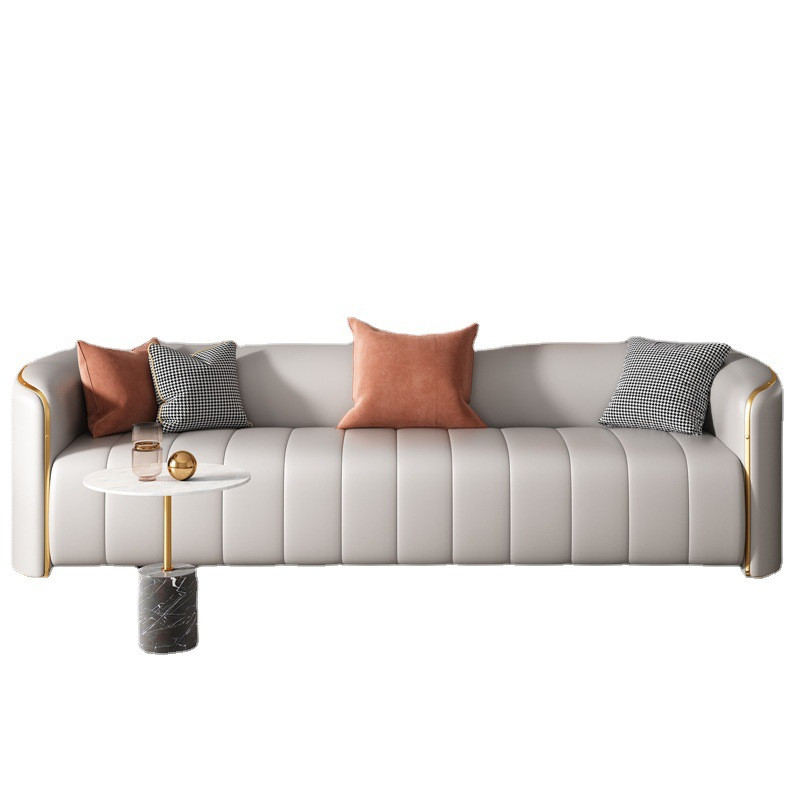 Ghế Sofa Đệm Da Viền Mạ PVD V55 – Đẳng Cấp Sang Trọng Cho Không Gian Sống - Ảnh 3