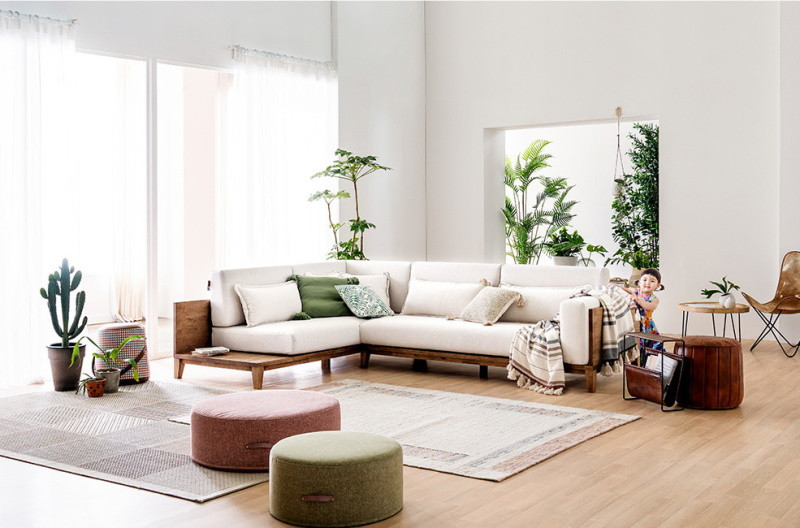 Sofa góc viền gỗ hiện đại L35 – Điểm nhấn sang trọng cho phòng khách đẳng cấp - Ảnh 4