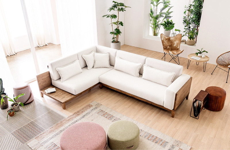Sofa góc viền gỗ hiện đại L35 – Điểm nhấn sang trọng cho phòng khách đẳng cấp - Ảnh 3
