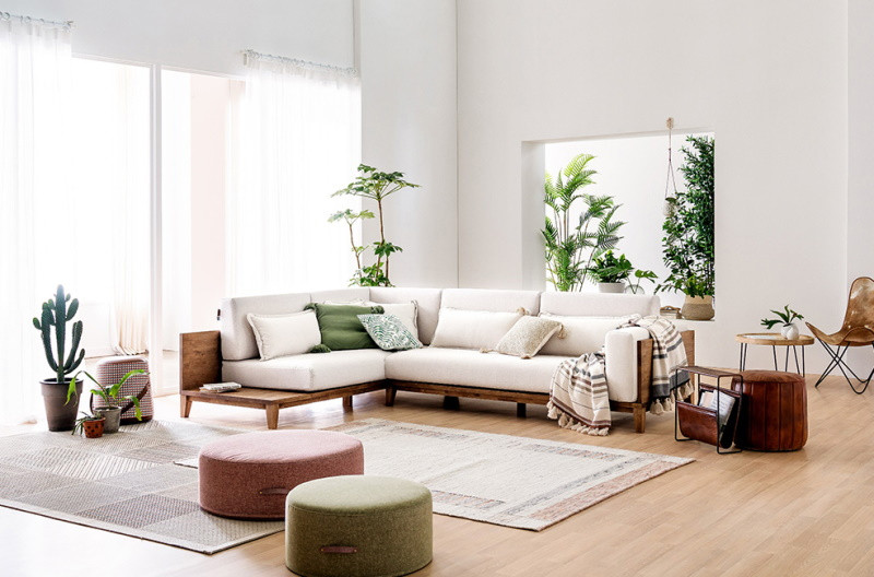 Sofa góc viền gỗ hiện đại L35 – Điểm nhấn sang trọng cho phòng khách đẳng cấp - Ảnh 2