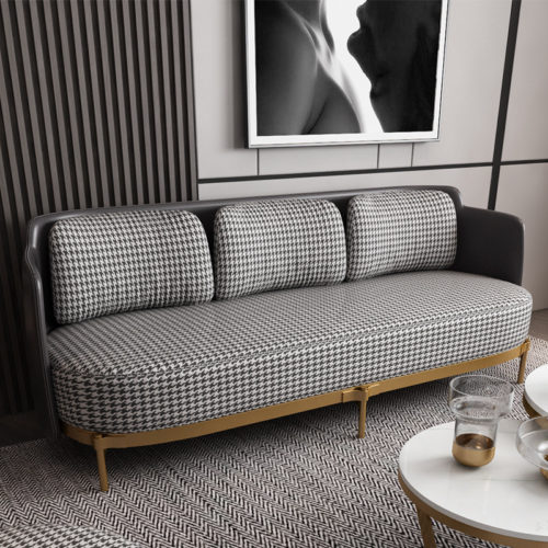 Ghế Sofa Văng Viền Da Hiện Đại V49