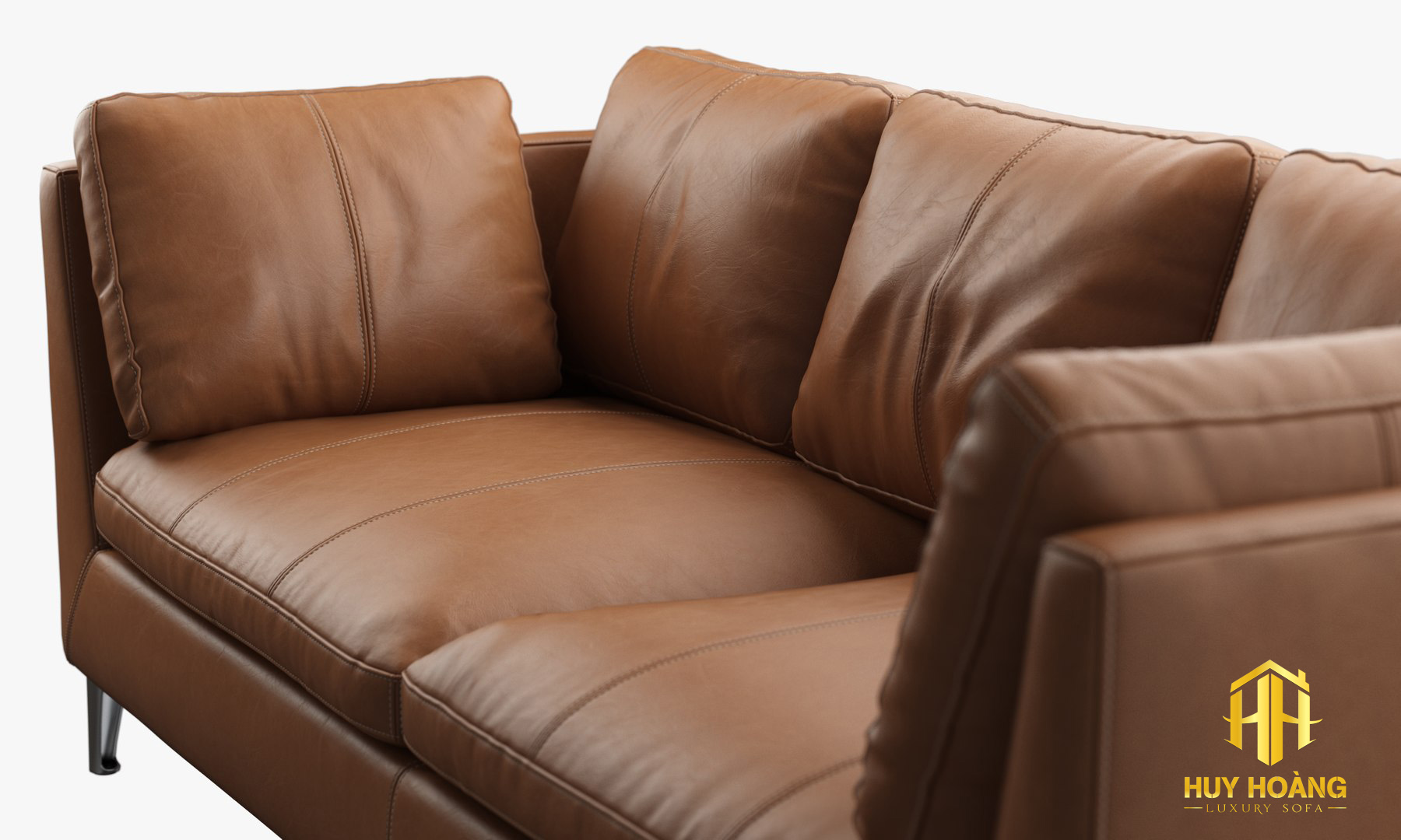 Sofa văng HHV 04 – Sofa da bò thật cao cấp, giá xưởng Huy Hoàng Hà Nội - Ảnh 4