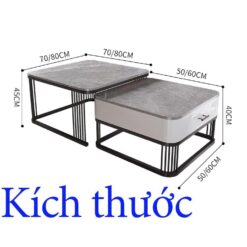 Bàn trà đôi vuông bàn trà vuông HH