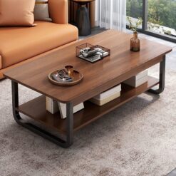 Bàn gỗ vuông chân sắt