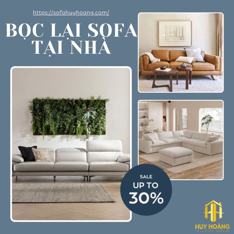 Khuyến mãi dịch vụ bọc lại sofa tại nhà