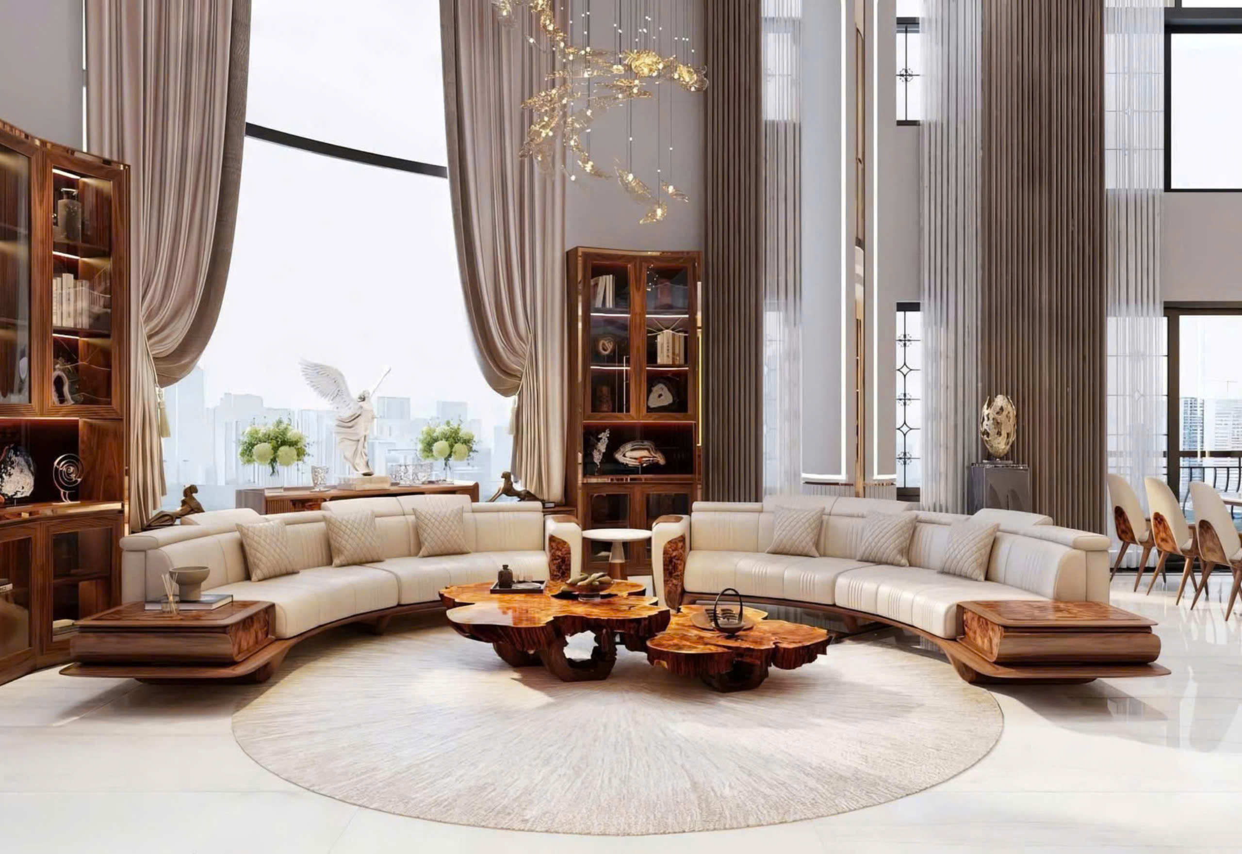 Sofa Gỗ HHG02 – Nội Thất Sang Trọng