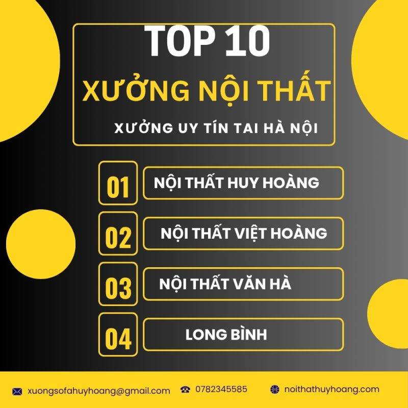 xưởng nội thất uy tín tại Hà Nội