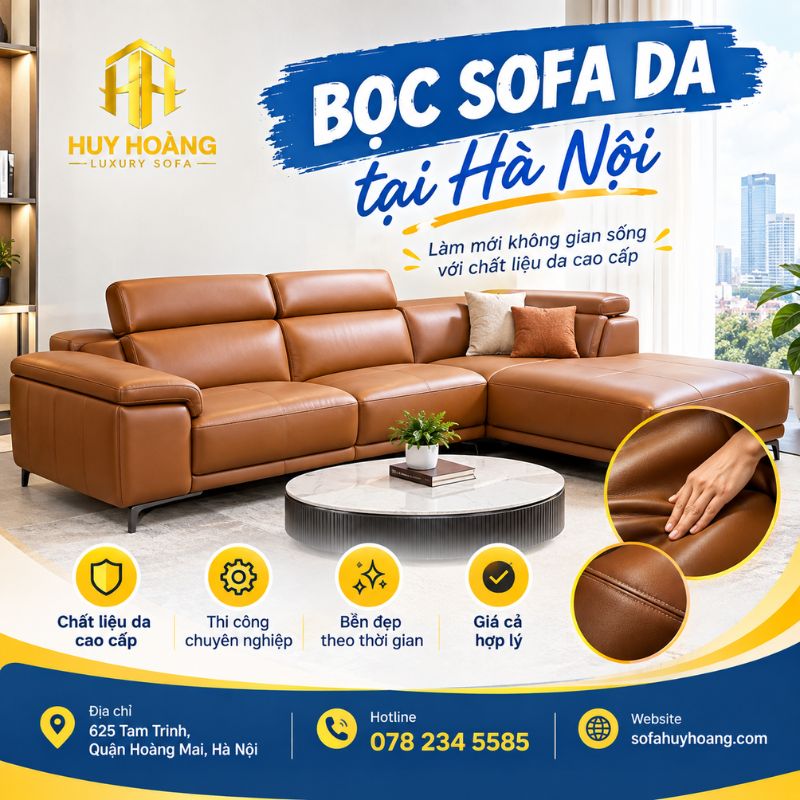 Bọc sofa da tại Hà Nội