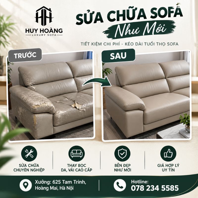 sửa chữa , bọc lại sofa