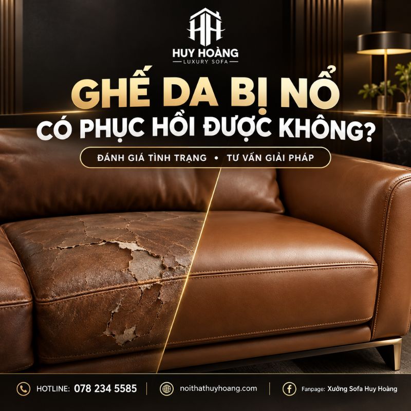 Ghế da bị nổ có phục hồi được không